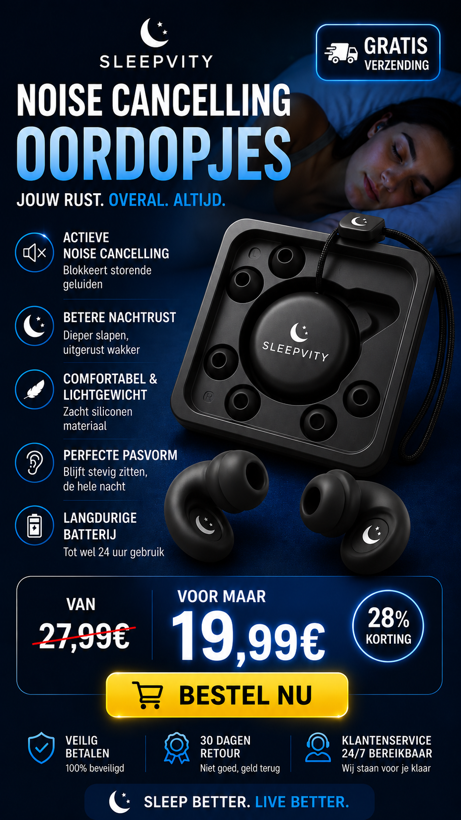 Sleepvity Noise-cancelling Oordoppen Premium