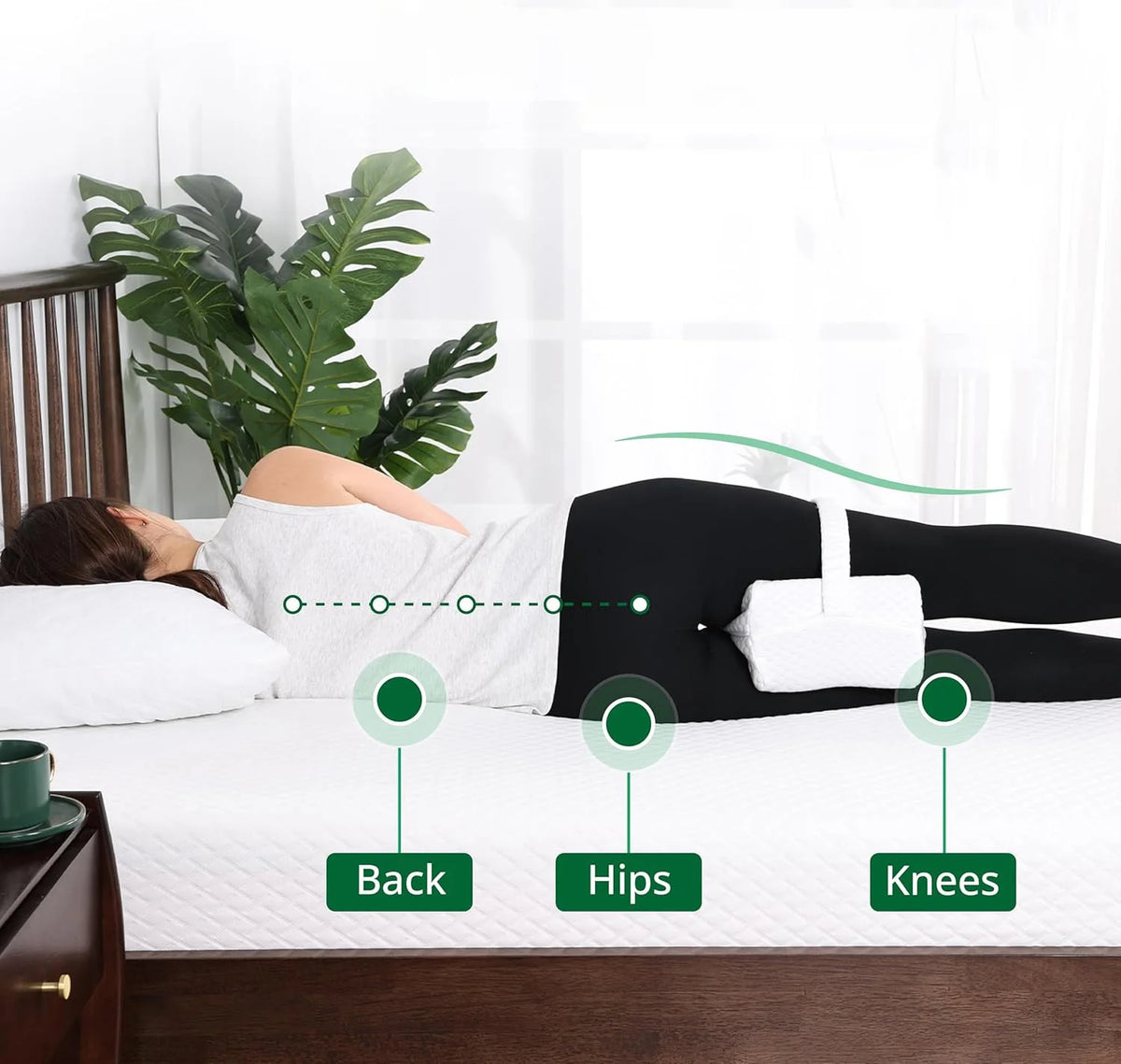Sleepvity Kniekussen met memory foam