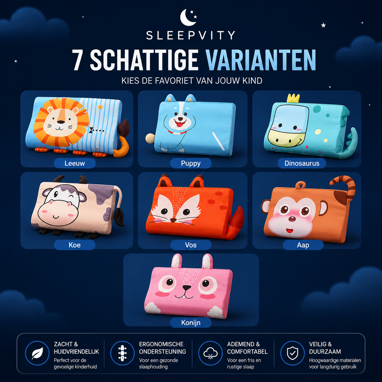 Sleepvity Kinder Slaapkussen Premium