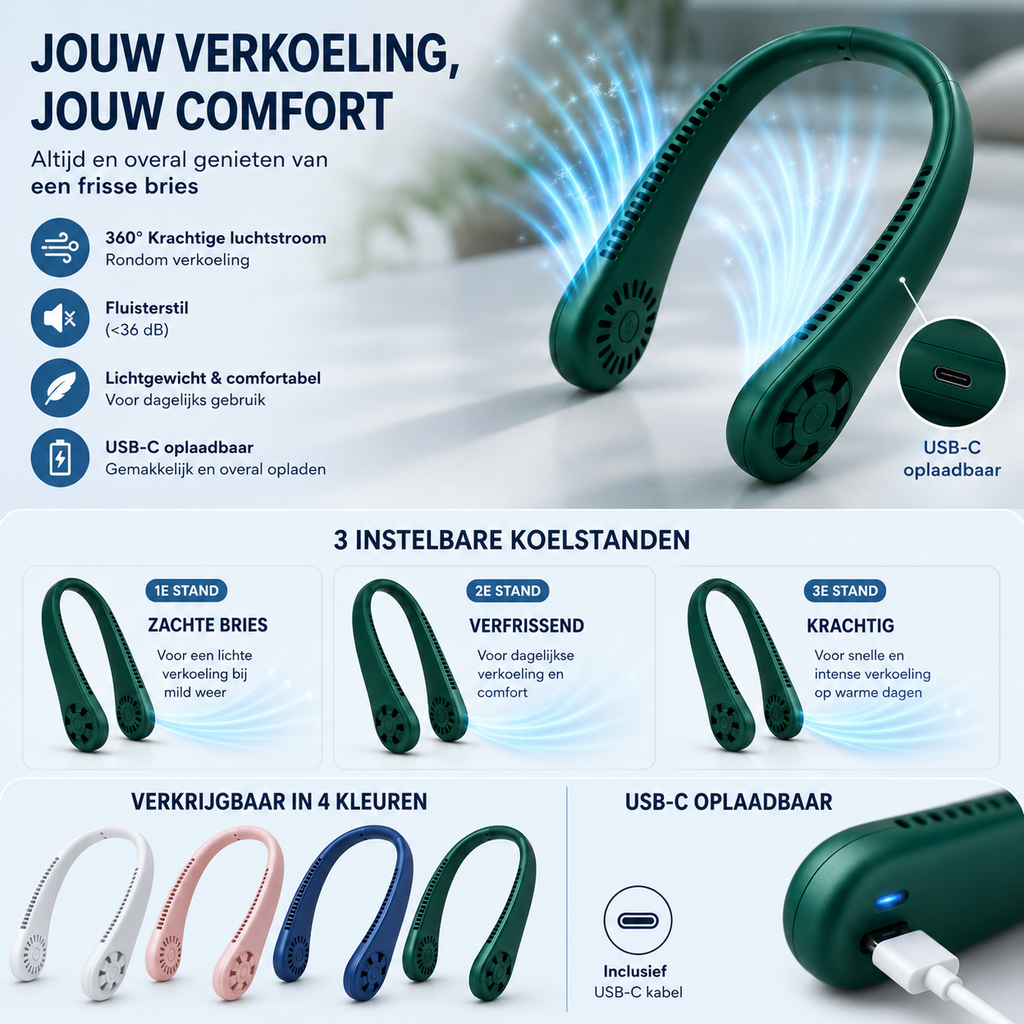 Sleepvity CoolBreeze™ Nekventilator Premium