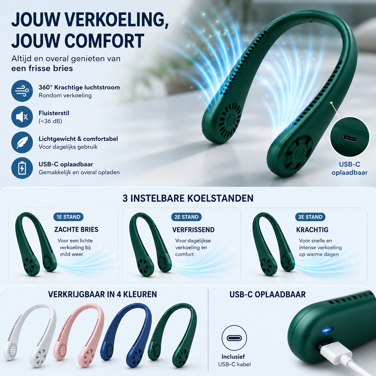Sleepvity CoolBreeze™ Nekventilator Premium