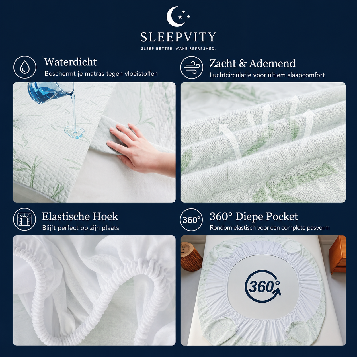 Sleepvity Cooling Bamboo Hoeslaken
