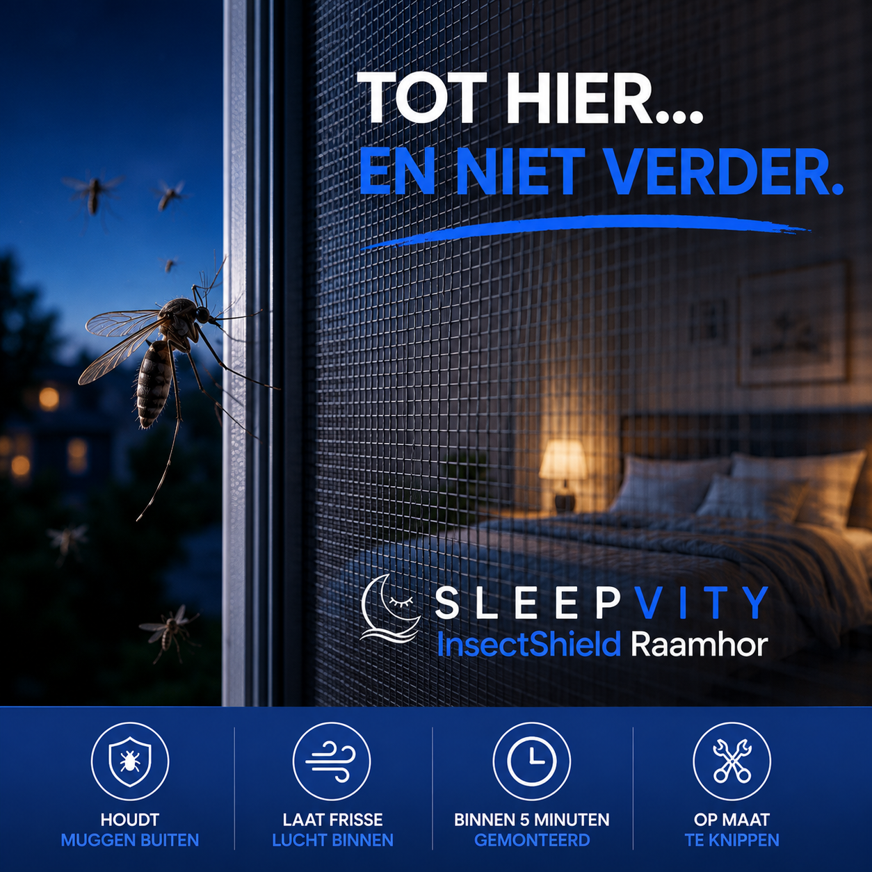 Sleepvity InsectShield Raamhor