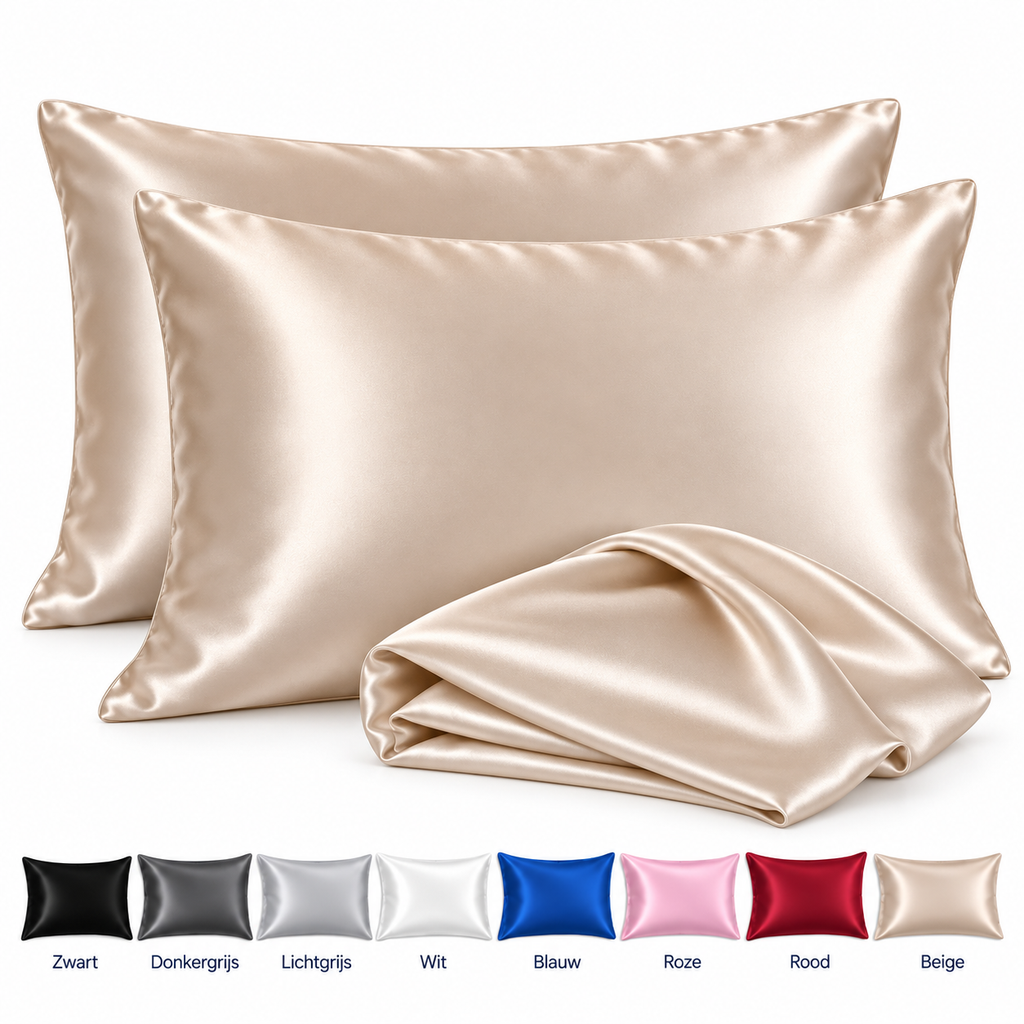 Sleepvity SilkSleep Satijnen Kussenslopen – 2-Pack