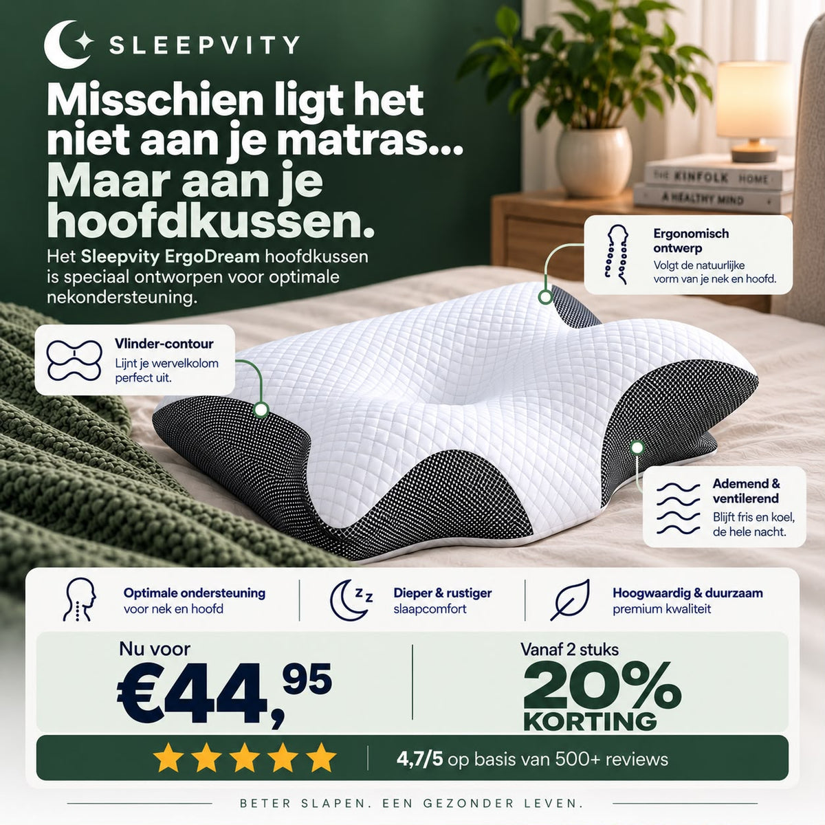 Sleepvity ErgoDream Hoofdkussen