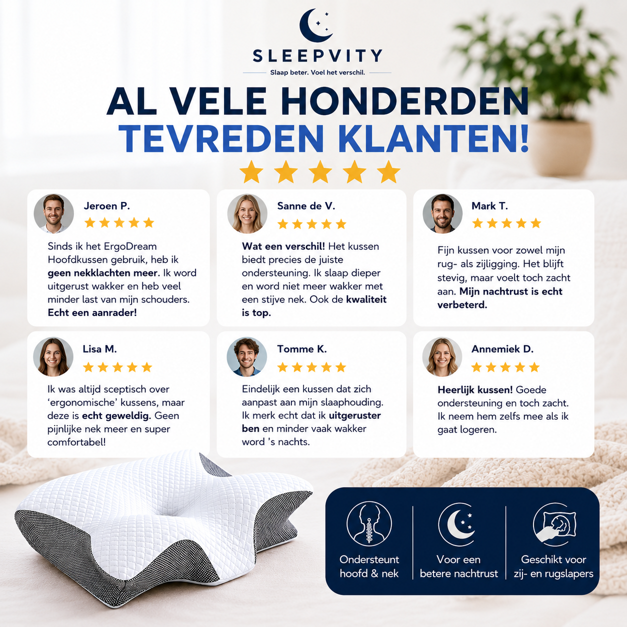 Sleepvity ErgoDream Hoofdkussen