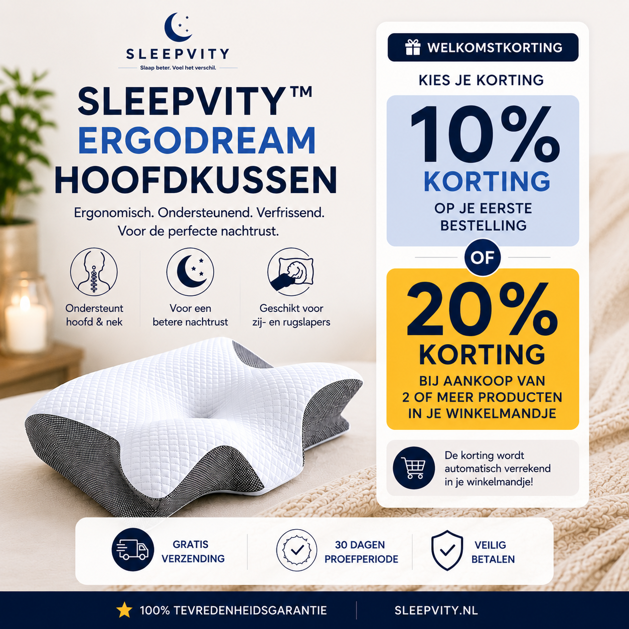 Sleepvity ErgoDream Hoofdkussen
