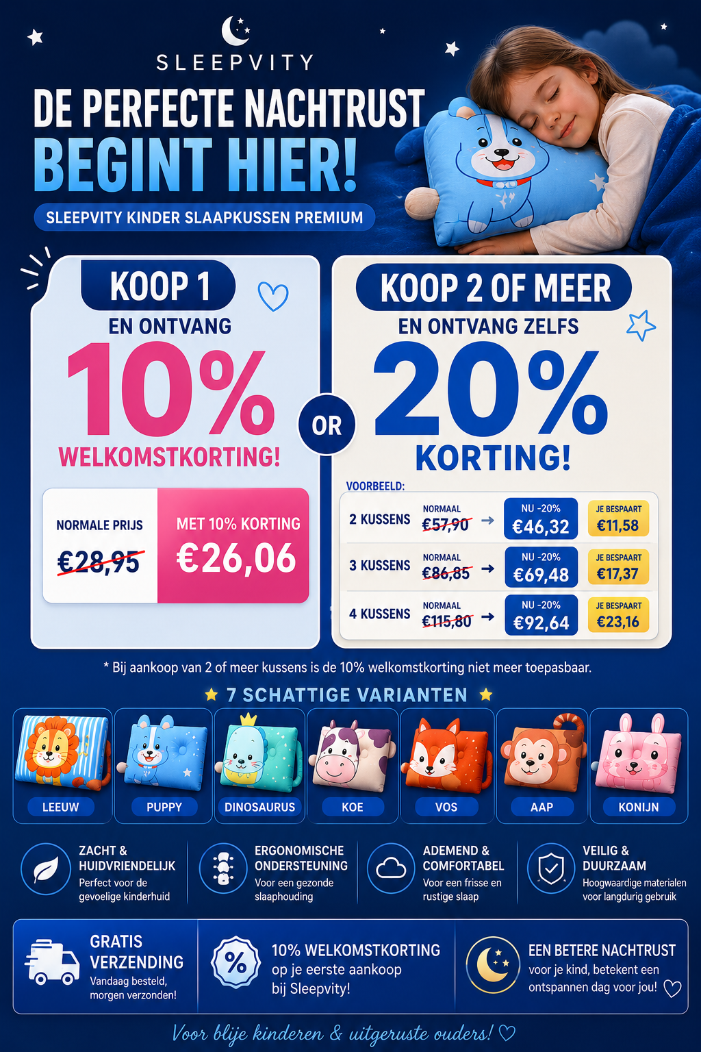 Sleepvity Kinder Slaapkussen Premium