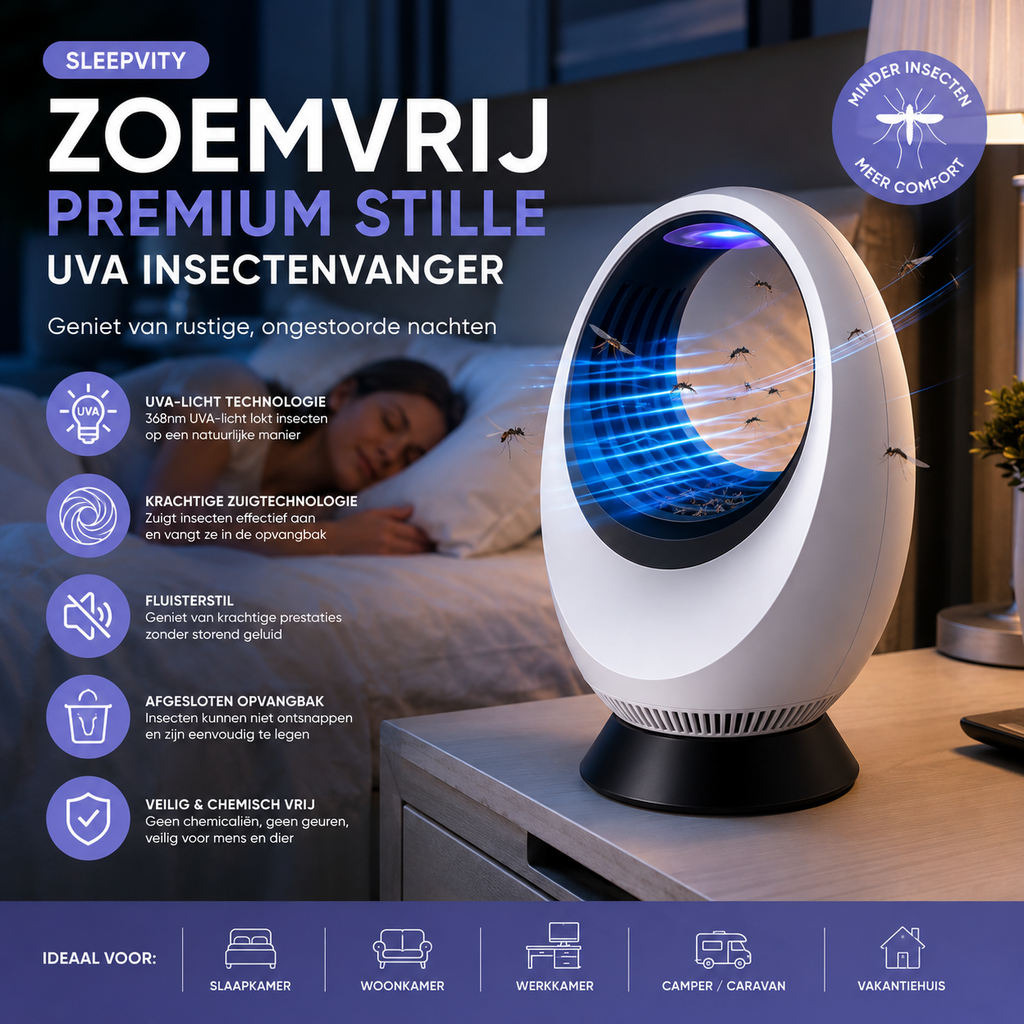 Sleepvity ZoemVrij - Premium Stille UVA Insectenvanger